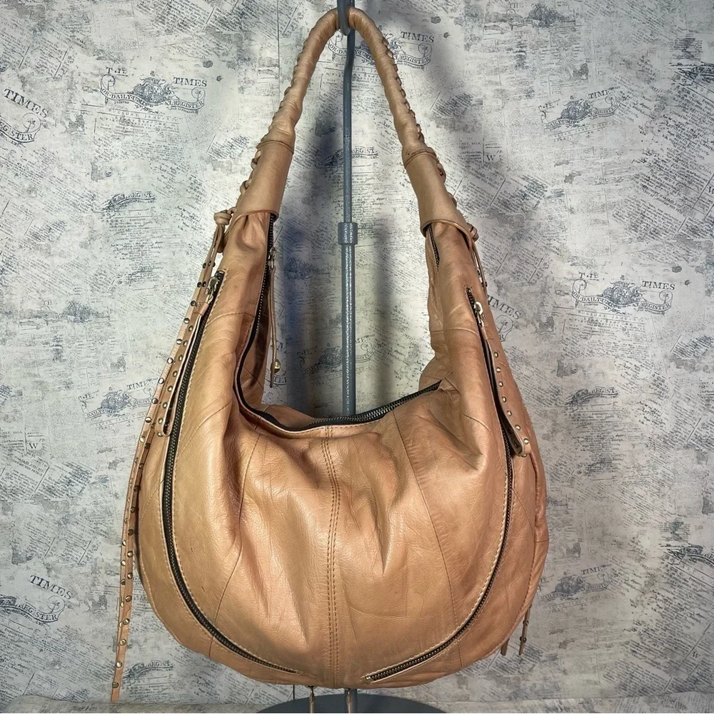 orYANY Jasmine Hobo Genuine Pebbled Leather Shoulder Bag Slouchy Designer Purse